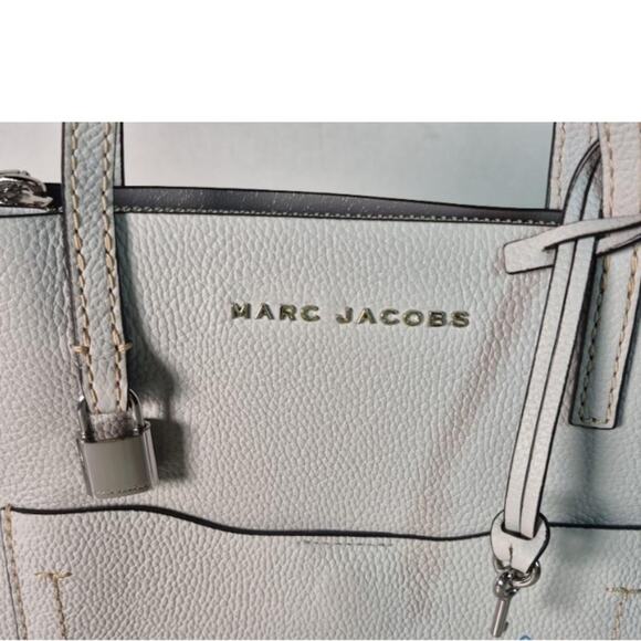 Marc Jacobs The Grind Gray Silver Tote Bag - Picture 6 of 6